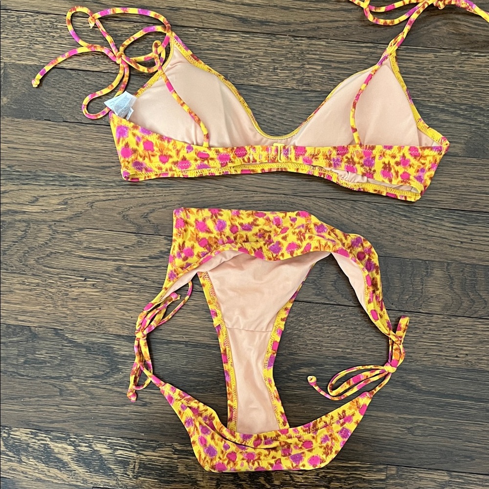 J.Crew Medium Yellow and Pink Bikini Set - Picture 3 of 4